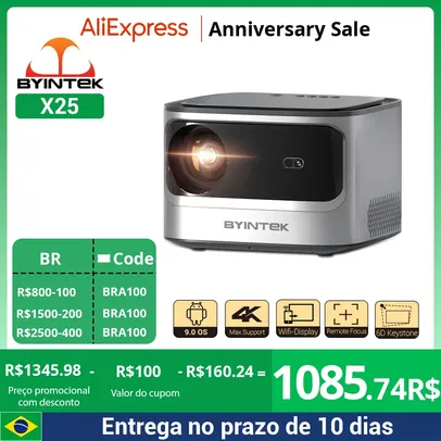 [Do Brasil / Moedas] Projetor BYINTEK-X25  Full HD, 1080P