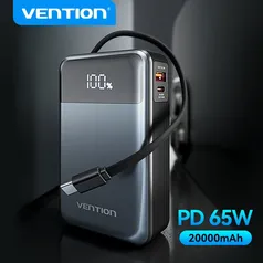 [Sem Remessa/Moedas] Carregador Portátil Vention PD 65W 20000mAh