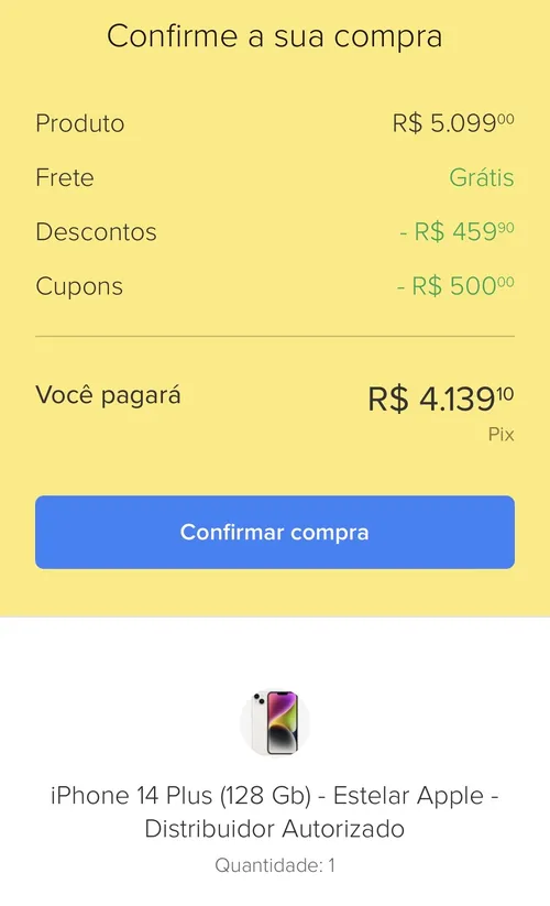 Imagem na descrição da promoção