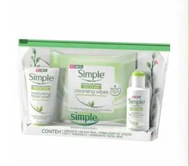 Kit Simple Sabonete Líquido 50ml + Hidratante Facial 50ml + Lenço Umedecido 7 Unidades