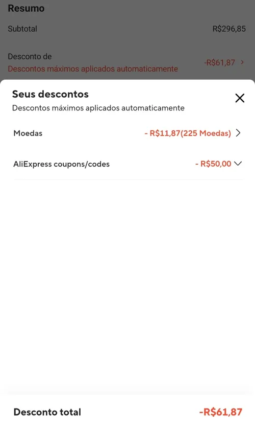 Imagem na descrição da promoção