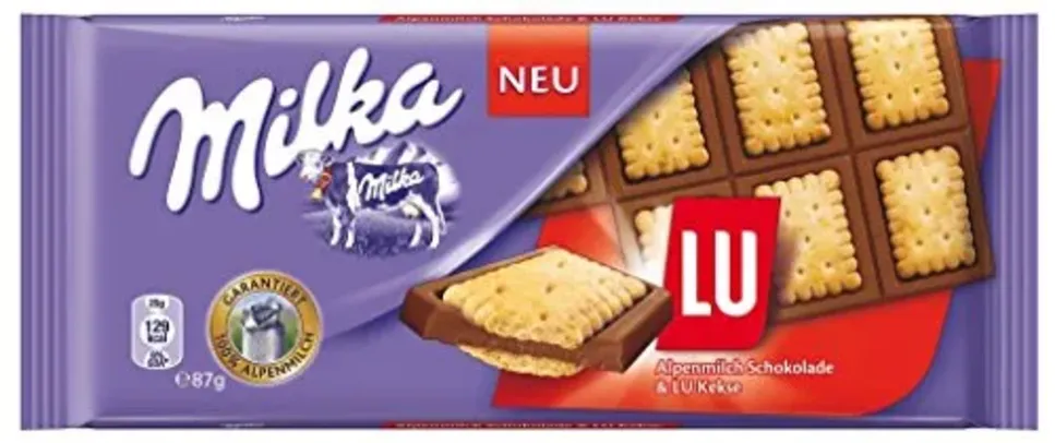 [L+P- R$ 8,34] Chocolate Milka Milka & Lu 87G