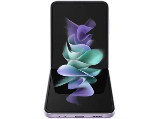 Smartphone Samsung Galaxy Z Flip3 128GB Violeta - 5G 8GB RAM Tela 6,7” Câm. Dupla + 10MP 