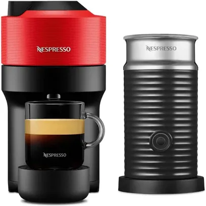 Foto do produto Nespresso - Vertuo Pop Vermelho Pimenta e Aeroccino 110V