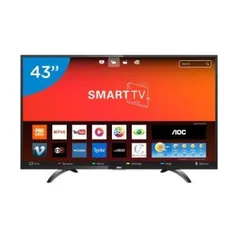 Smart TV LED 43 Polegadas AOC LE43S5970S Full HD Wi-Fi 2 USB 3 HDMI | R$1.128