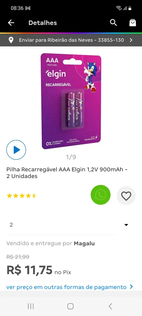 Imagem na descrição da promoção