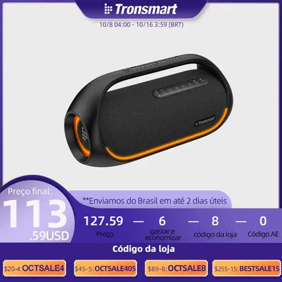 [BR] Tronsmart BANG Caixa de Som Bluetooth 60w com Função PowerBank, Ipx6 Impermeável #Aliexpress🇧🇷