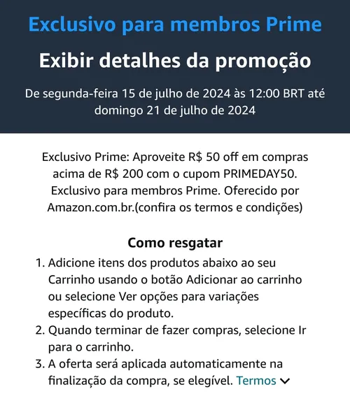 Imagem na descrição da promoção