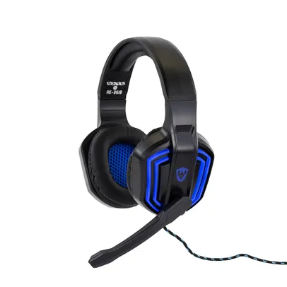 Fone de Ouvido Headset Gamer Sate Preto/Azul AE-361B