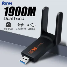  usb wifi adaptador placa de rede 1800mbps 