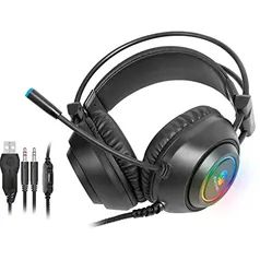 Headset Gamer RGB Crusader Preto FORTREK