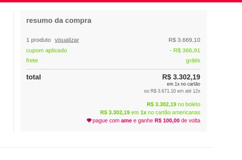 Imagem na descrição da promoção