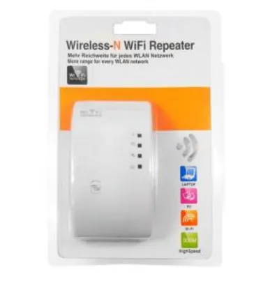 Repetidor de Sinal WiFi 300mbps 2.4ghz WPS Nwireless R$55
