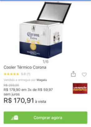 Cooler Térmico Corona | R$ 171