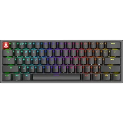 Teclado Mecânico Gamer AGON AGK600 Cherry MX Red Switch Hot-Swappable US RGB 360° com design 60% ultracompacto