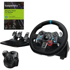 Volante G29 PS/PC Racing Wheel, Logitech G + Câmbio Driving Force Shifter, Logitech G + Kaspersky 