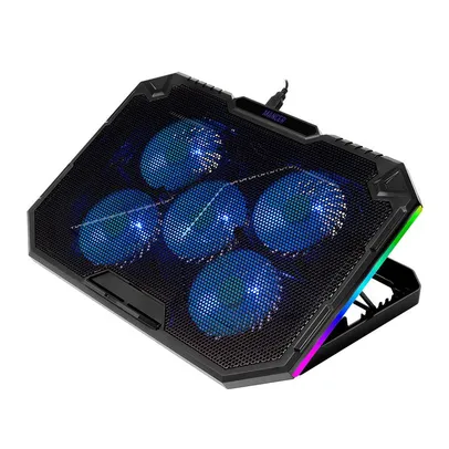 Base Para Notebook Mancer X-Gamma, RGB, Com 5 Fans, Preto, MCR-XGM-RGB01