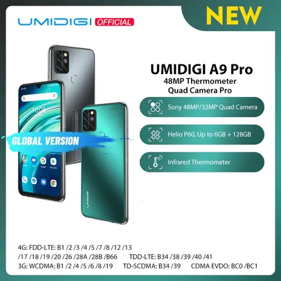 Smartphone Umidigi A9 Pro 4GB 64GB / 6GB 128GB / 8GB 128GB | R$699