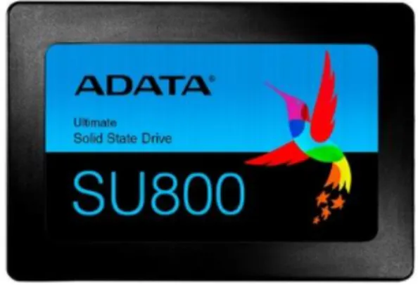 SSD Adata Ultimate SU800 512GB, Leituras: 560MB/s e Gravações: 500MB/s