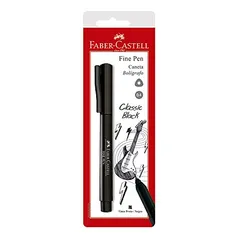 [Leve 4 Pague 3] Caneta Ponta Fina, Faber-Castell, Preta [PRIME]