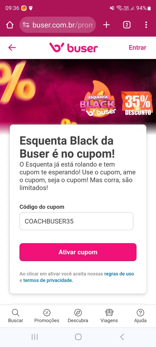 Imagem na descrição da promoção