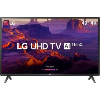 Smart TV LED 49" LG ThinQ AI 4K 49UK631C 3 HDMI 120HZ IPS | R$1779