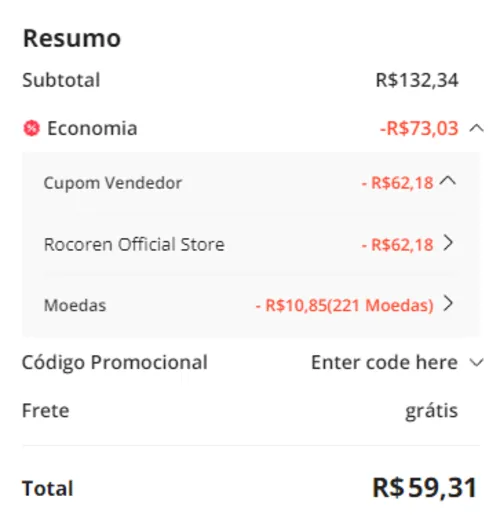 Imagem na descrição da promoção