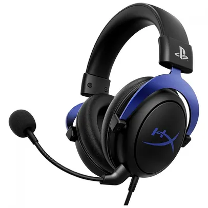 Headset Gamer HyperX Cloud, Drivers 53mm, PS5-PS4, P3, Black/Blue, HHSC2-FA-BL/N