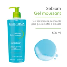 Bioderma Sébium Antioleosidade - Gel de Limpeza Facial 500ml