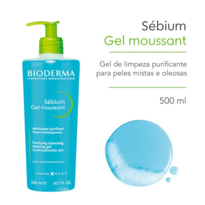 Bioderma Sébium Antioleosidade - Gel de Limpeza Facial 500ml