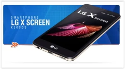 [Kabum] Smartphone LG X Screen K500DS, Quad Core, Android 6.0, Tela 4.9´ + 1,76´, 16GB, 13MP, 4G, Dual Chip, Desbloqueado - Preto por R$ 750