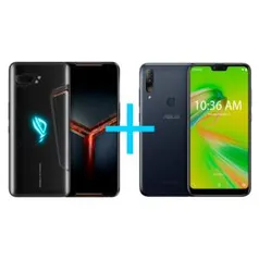 ASUS ROG Phone II 8GB/128GB Preto + Zenfone Shot Plus 4GB/128GB Azul | R$4.050