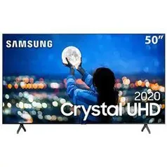 Smart TV 50" Samsung Crystal UHD 4K 2020 UN50TU8000 Borda Ultrafina Visual Livre de Cabos Wi-Fi HDMI R$2.384