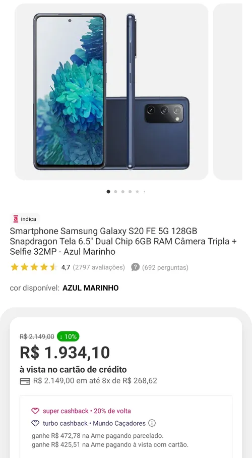 Imagem na descrição da promoção