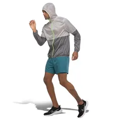 Jaqueta Corta-Vento Oxer Masculina com Capuz Running e Refletivos