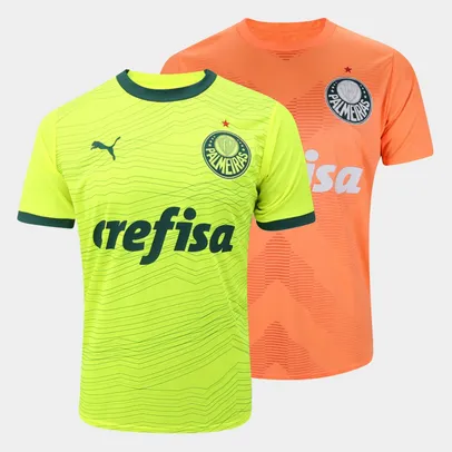 Kit Camisa Palmeiras III 23/24 + Camisa Palmeiras III 23/24 s/n° Goleiro Puma Masculina