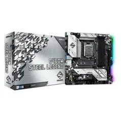 Placa-Mãe ASRock B460M Steel Legend, Intel LGA1200, Micro ATX, DDR4 - R$820