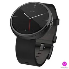 [FAST SHOP] Moto 360 Preto por R$635 ou 10x de R$70 - Tela de 1,5” LCD, 4GB de Memória, Bluetooth