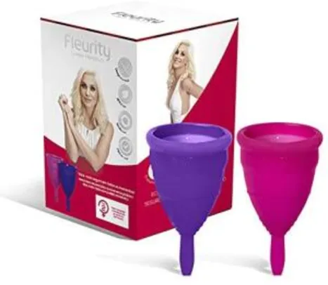 [PRIME] Kit Coletor Menstrual Tipo 2, Fleurity, Roxo/Rosa | R$66
