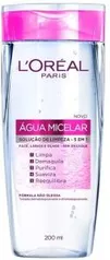 Água Micelar L'Oréal Paris Solução de Limpeza Facial 5 em 1, 200ml