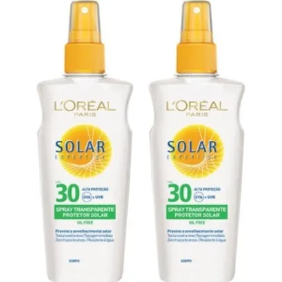 [SOU BARATO] Kit 2 Protetores Solares Expertise Spray Transparente Oil Free FPS 30 - L'Oréal Paris  - R$30