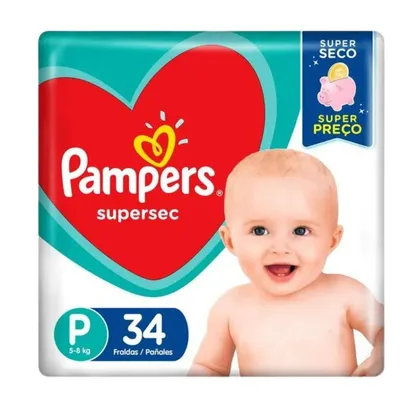 Product photo Fralda Pampers Supersec P 34