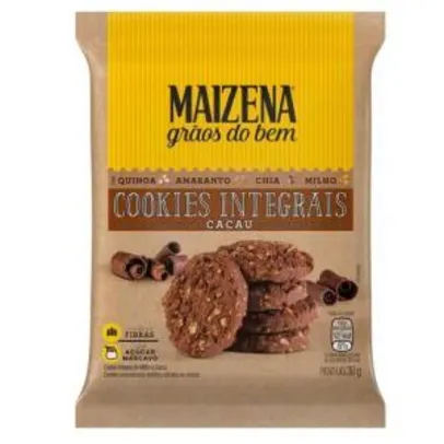 [50% OFF NA 2ª UNIDADE] Cookies Integrais Maizena Cacau 30g | R$1,03 un