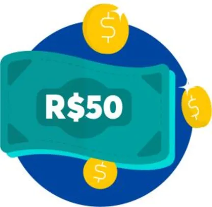 R$ 50 de cashback para uma compra acima de R$ 150