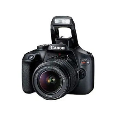Kit Câmera Digital Canon EOS Rebel T100 Premium Kit com Lente EF-S 18-55mm + EF-S 55-250mm Preto | R$2.299