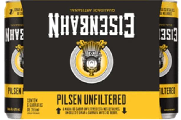 Cerveja Eisenbahn Unfiltered Sleek Pack 12 Latas 350ml Cada