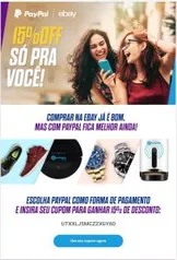 Desconto no eBay pagando com PayPal