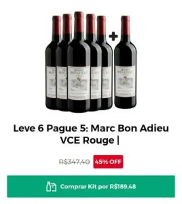 Leve 6 Pague 5: Marc Bon Adieu VCE Rouge | R$189