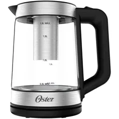 (APP/AME R$138) (SUPER CAÇADOR AME R$120) Chaleira Elétrica Oster Tea com Infusor de Chá 1,8L