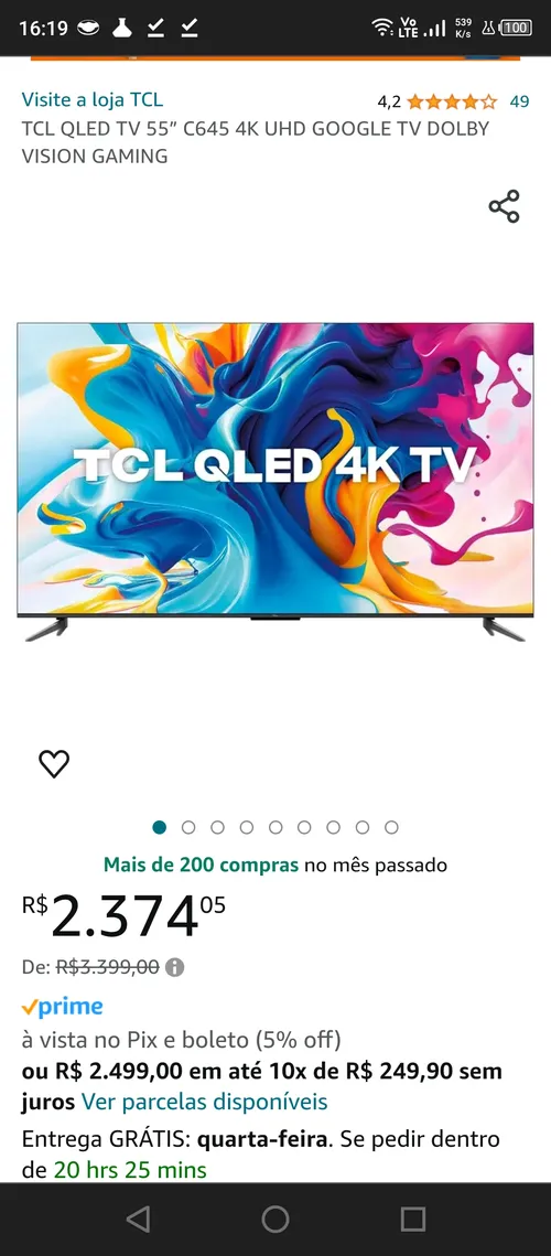 Imagem na descrição da promoção